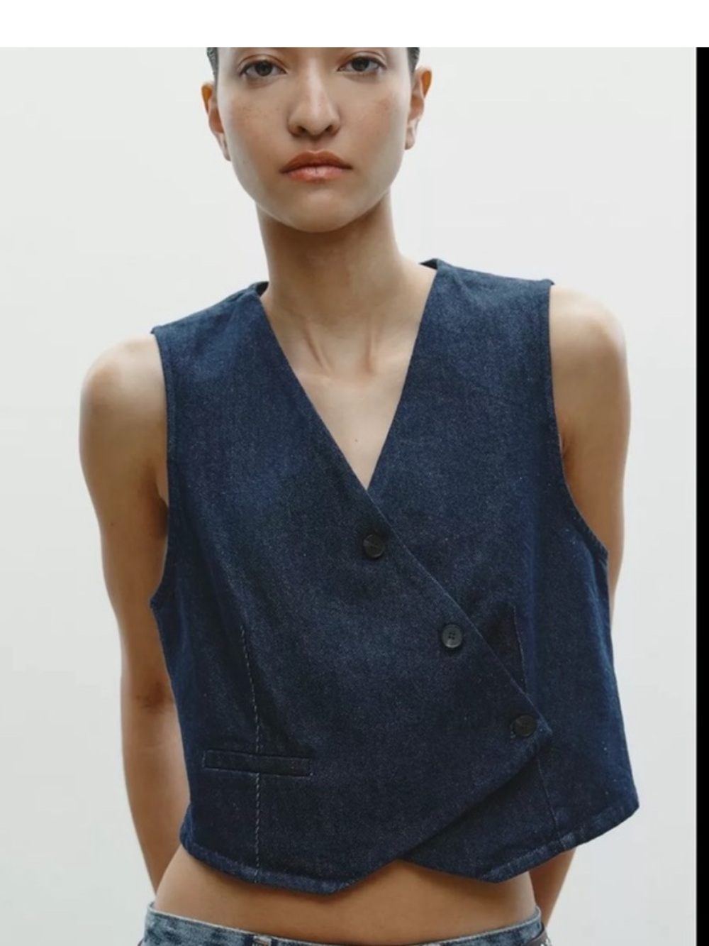 Zara denim vest size medium